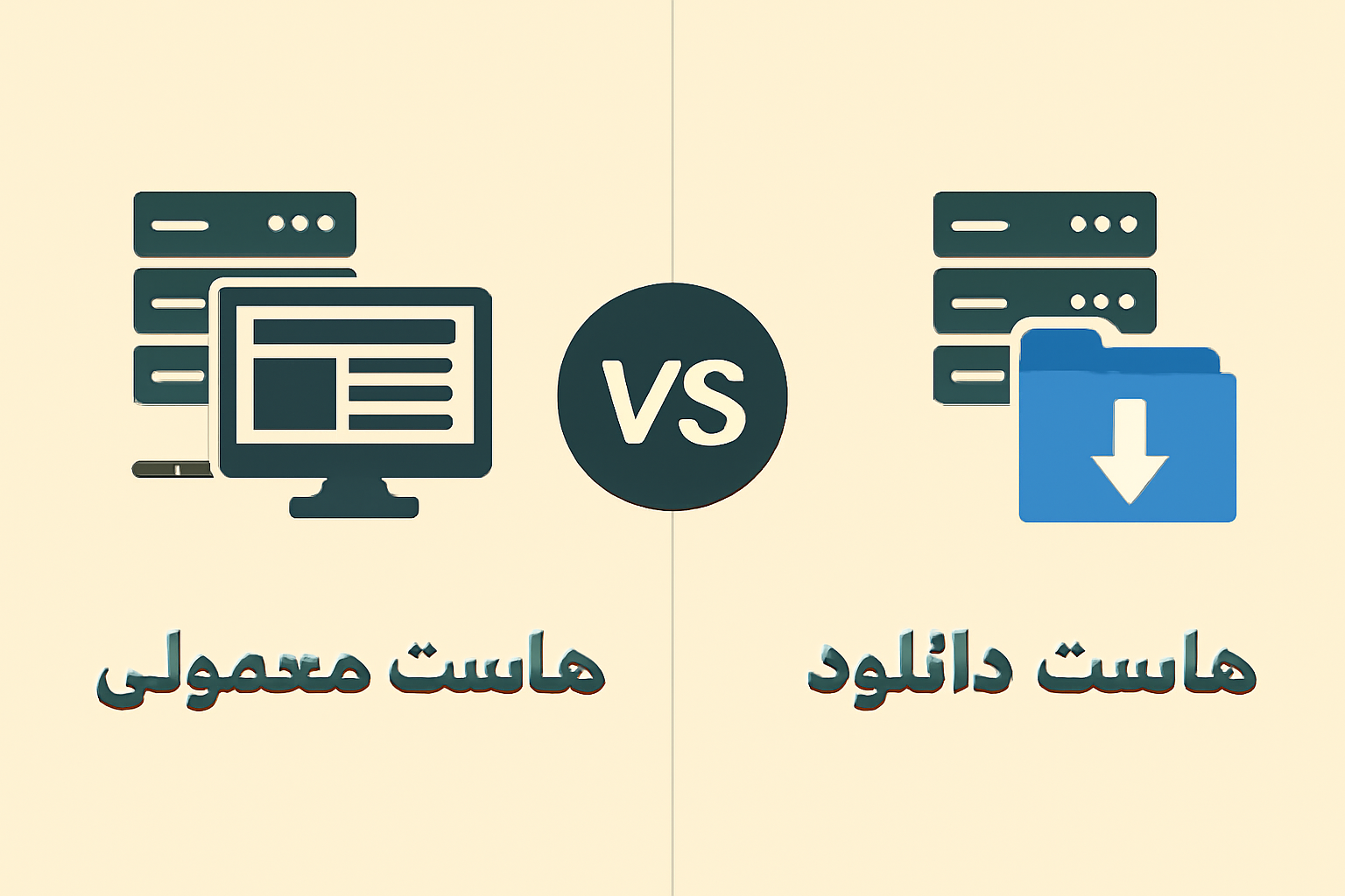 تفاوت بین هاست معمولی و هاست دانلود